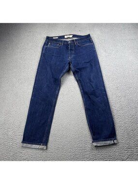 Lucky Brand Legend Heritage Slim 121 Blue Mens Jeans Size 33x32 Button Selvedge